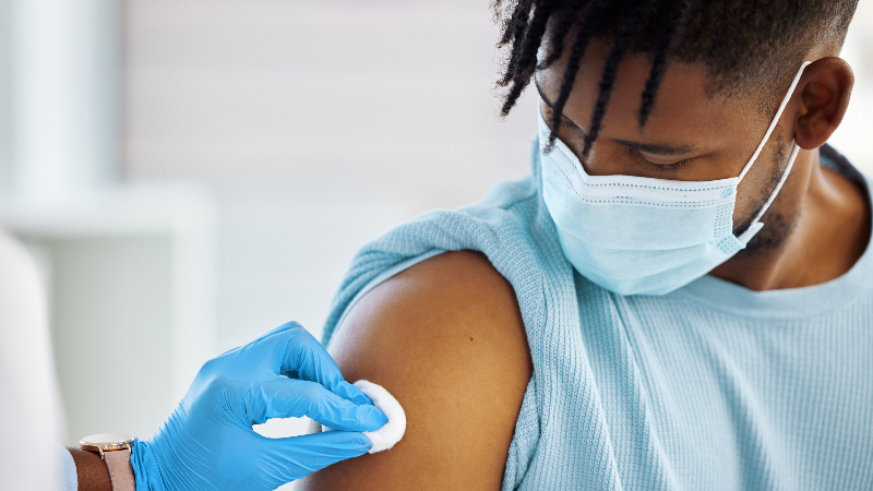 Person getting a vaccination