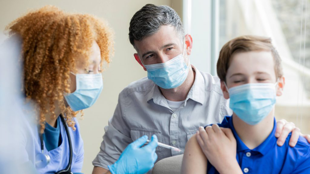 Child getting a shot