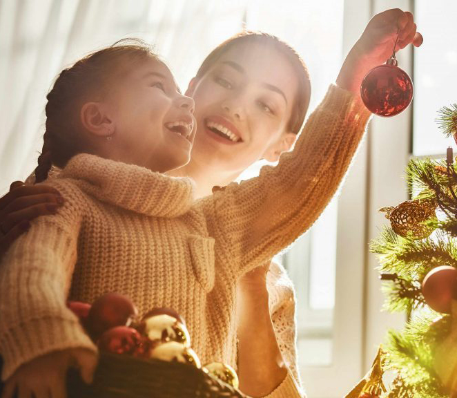 Mother and child hanging ornament