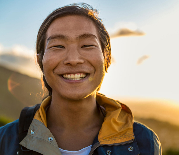 Person smiling into camera