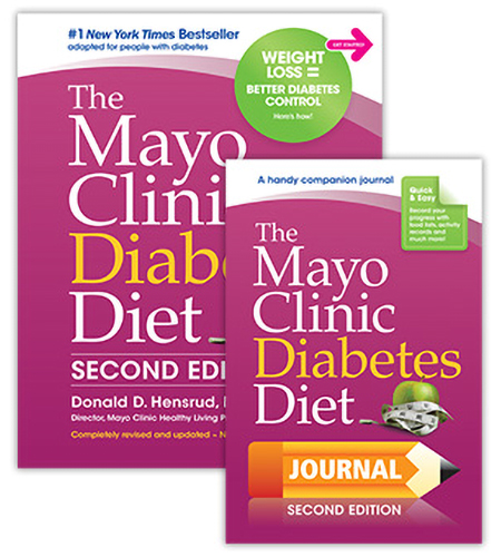 Mayo Clinic Diabetes Diet book and Journal covers