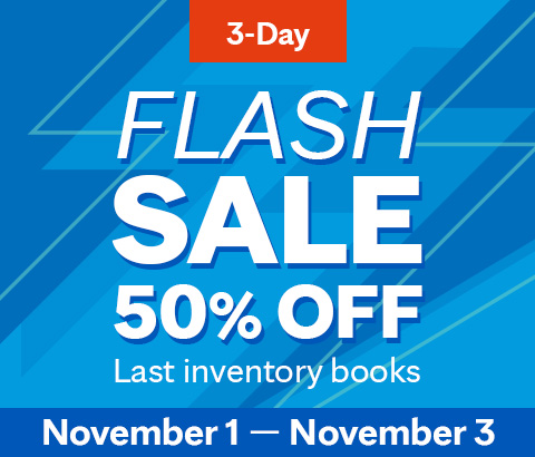 Digital graphic reading: 3-Day Flash Sale 50% off Last inventory books November 1 - November 3