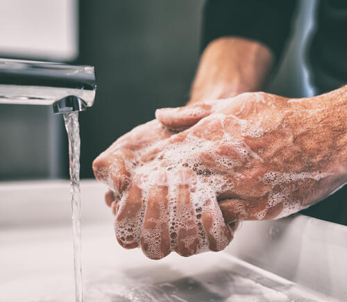 Washing hands