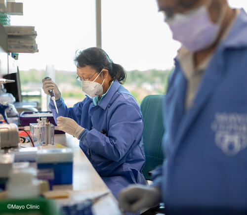 Mayo Clinic researchers in lab.