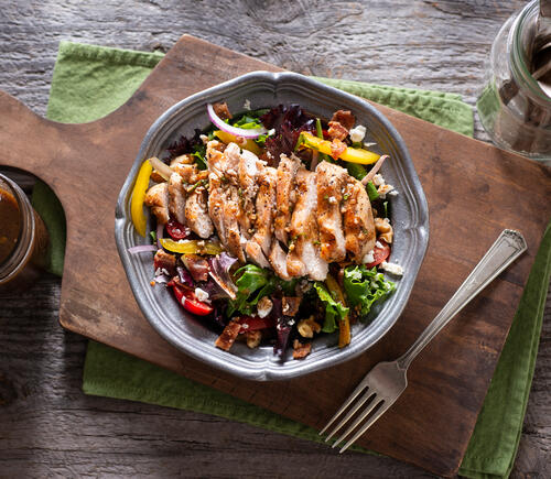 Salad with grilled chicken