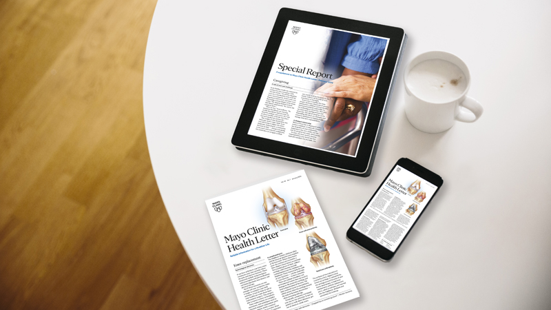 Mayo Clinic Health Letter on table