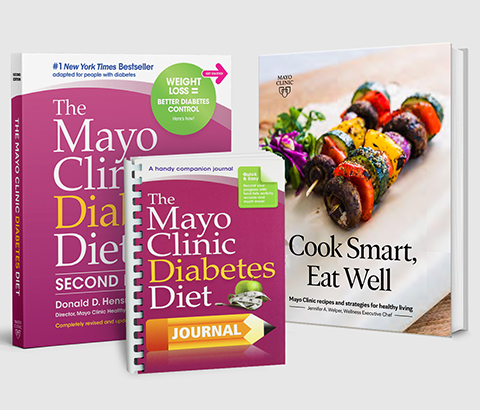 The Mayo Clinic Diabetes Diet and Cook Smart, Eat Well book covers