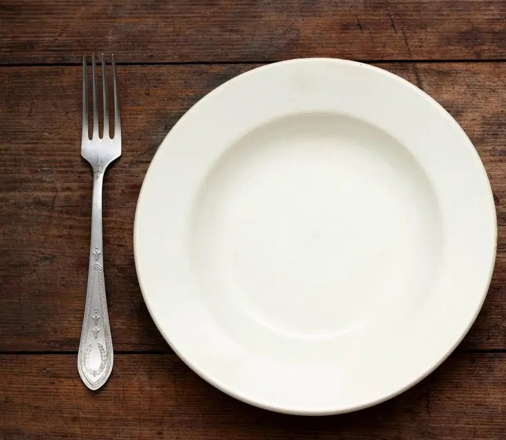 Plate with fork