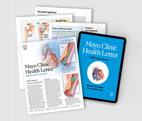 Mayo Clinic Health Letter pages and digital version