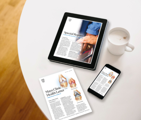 Mayo Clinic Health Letter on table