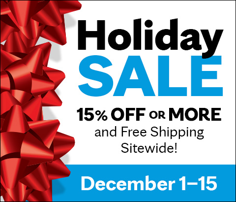 Holiday Sale 15% off (Dec 1-15)