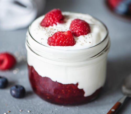 Yogurt and berries