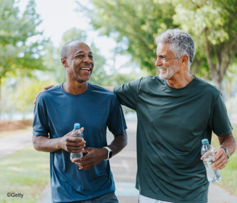 Two men out walking