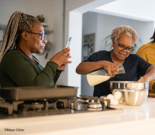 Family cooking in the kitchen