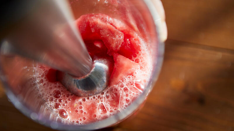 Closeup of a smoothie