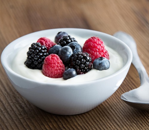 Berries and yogurt