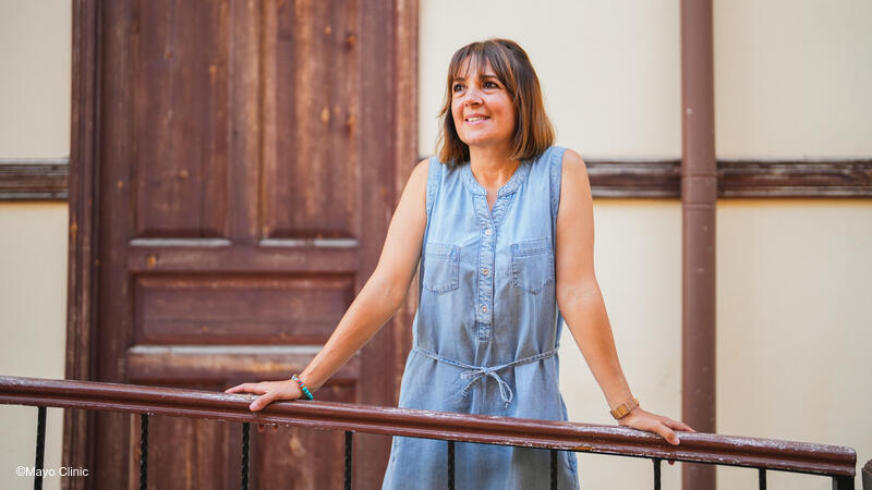 Woman on balcony