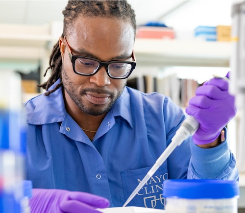 Researcher in lab