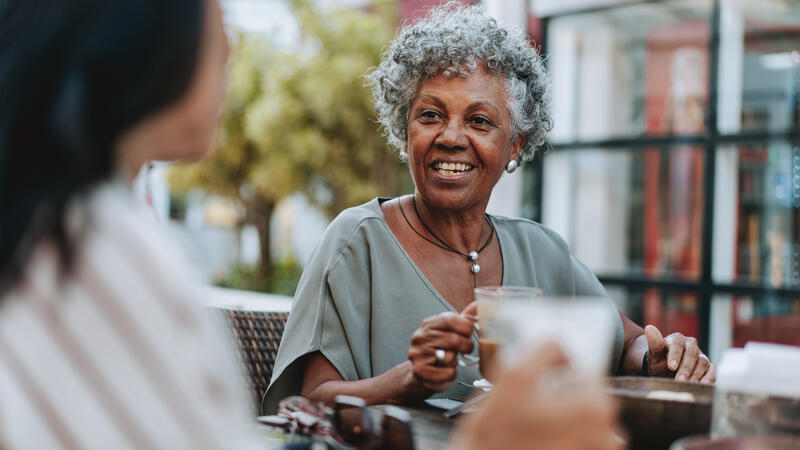 Older woman smiling