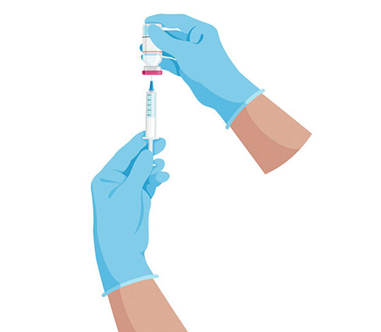 Graphic of practitioner prepared shot 