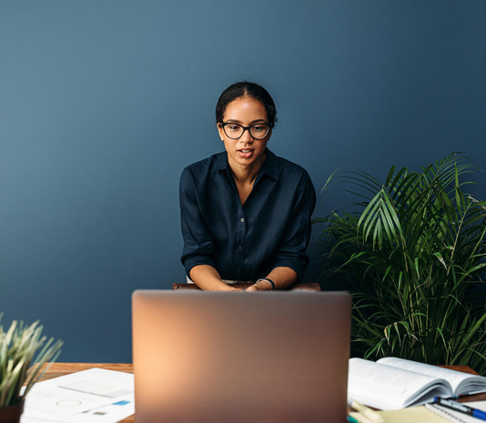 Person working on a computer