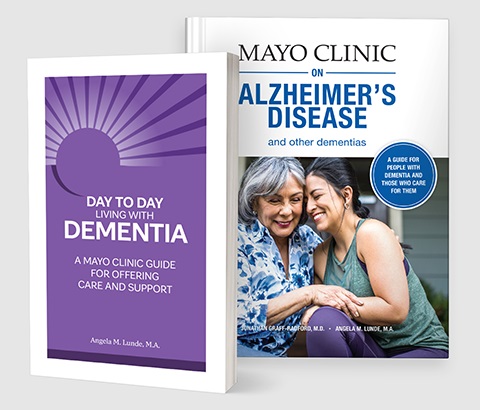 Day to Day With Dementia and Mayo Clinic on Alzheimer's Disease book covers