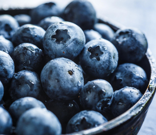 Bowl of blueberries