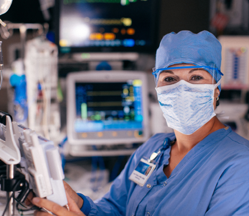 Healthcare professional in operating room