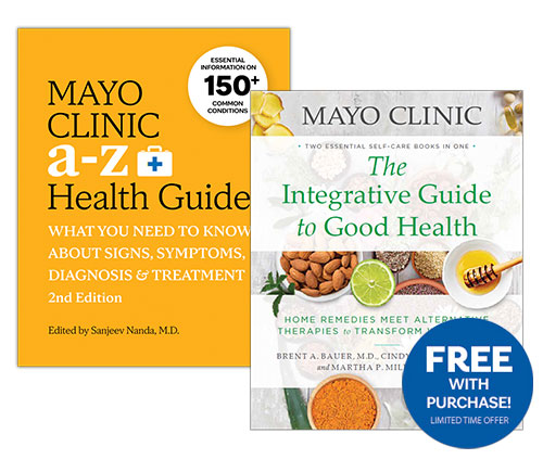 Mayo Clinic A to Z Health Guide and Mayo Clinic The Integrative Guide to Good Health covers