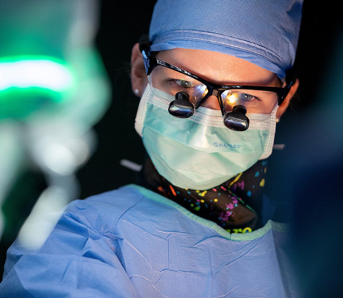 Masked surgeon