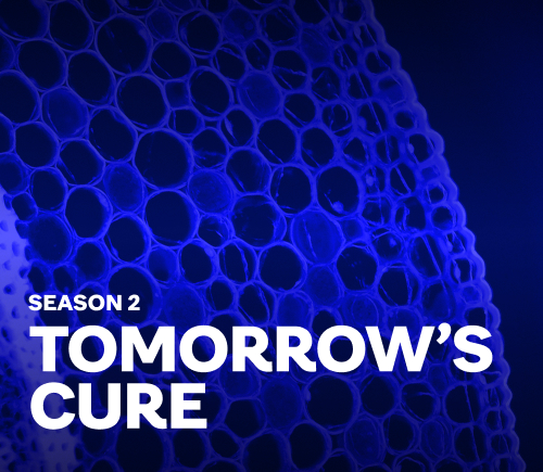 Tomorrow's Cure Season 2 blue graphic